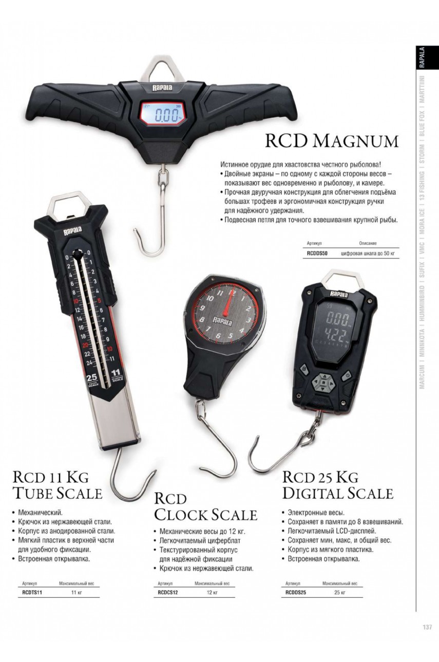 Весы цифровые RAPALA RCD Magnum (50 кг.) модель RCDDS50 от RAPALA