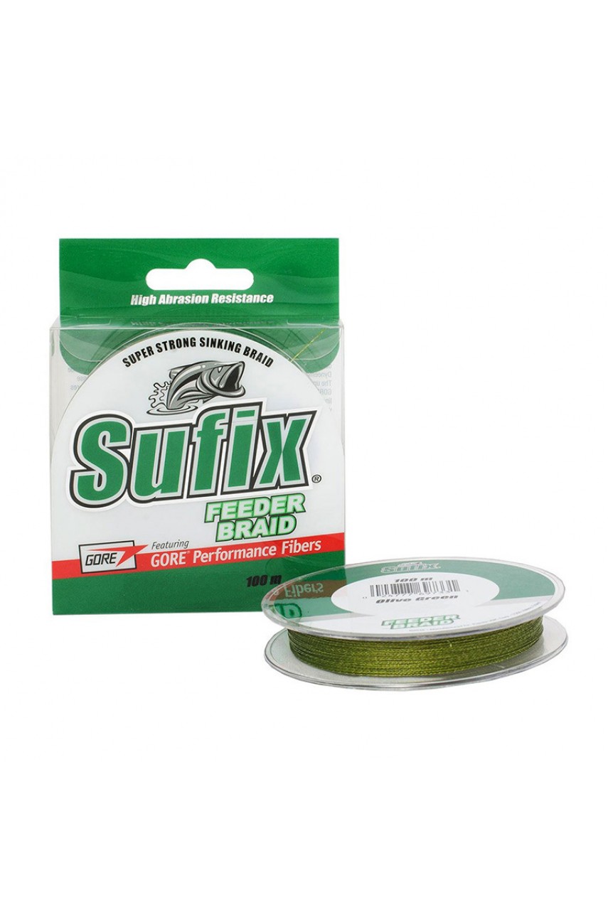Леска плетеная SUFIX Feeder braid зеленая 100 м 0.10 мм 4,5 кг