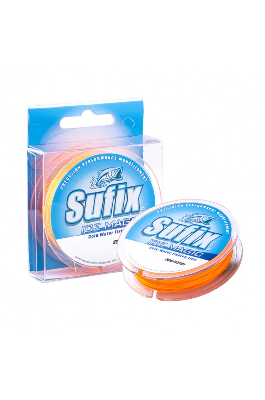 Леска зимняя SUFIX Ice Magic 50 м желто-оранжевая 0,175 мм 2,6 кг модель SIM175O50 от SUFIX