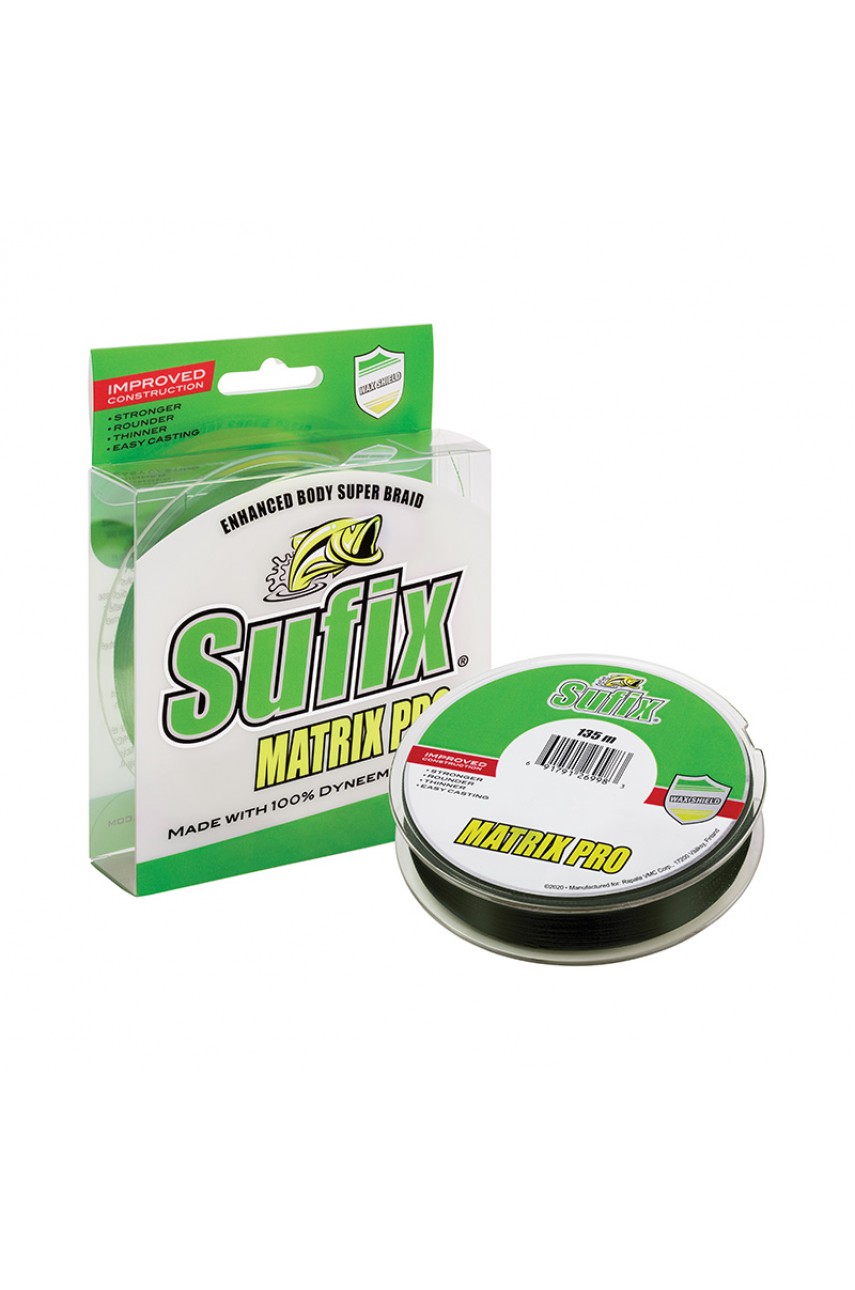 Леска плетеная SUFIX Matrix Pro зеленая 135 м 0.18 мм 13,5 кг
