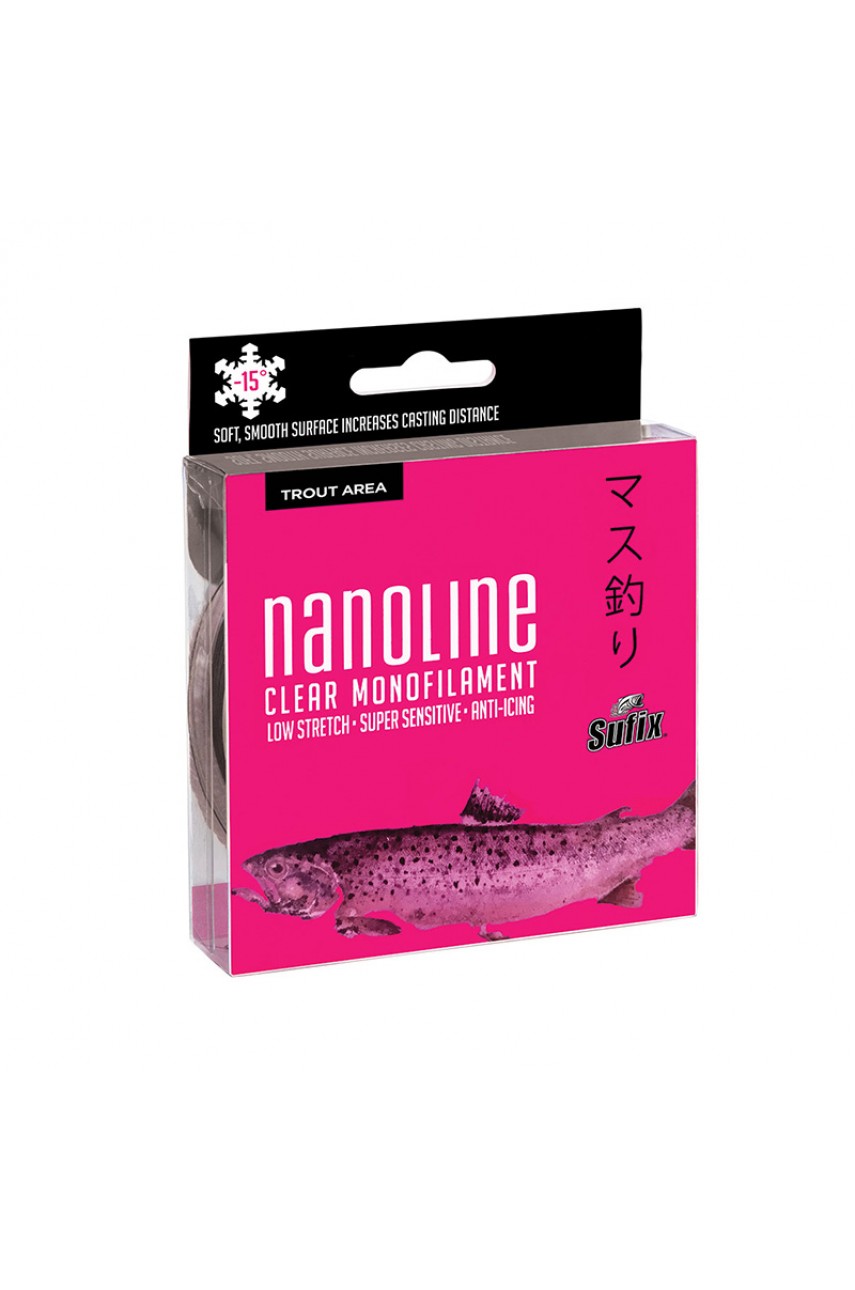 Леска SUFIX Nanoline Trout прозрачная 150 м 0,20 мм 3,5 кг