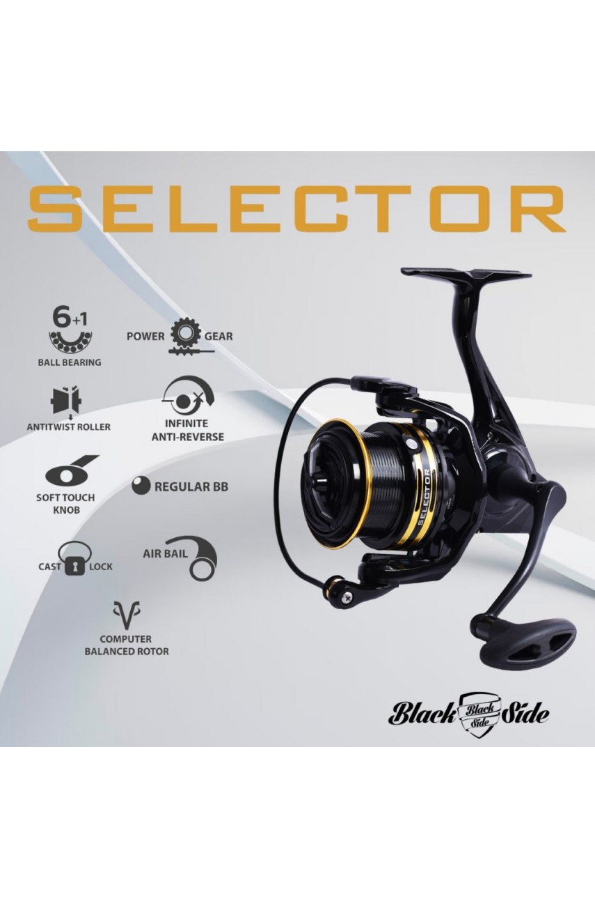 Катушка безынерционная фидерная Black Side Selector 5500FD (6+1 подш.)