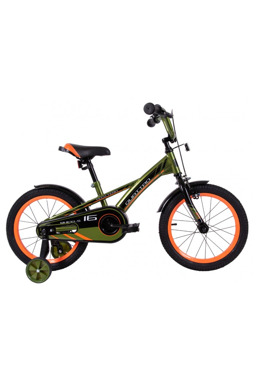 Детский велосипед TECH TEAM QUATTRO хаки 14' NN002665