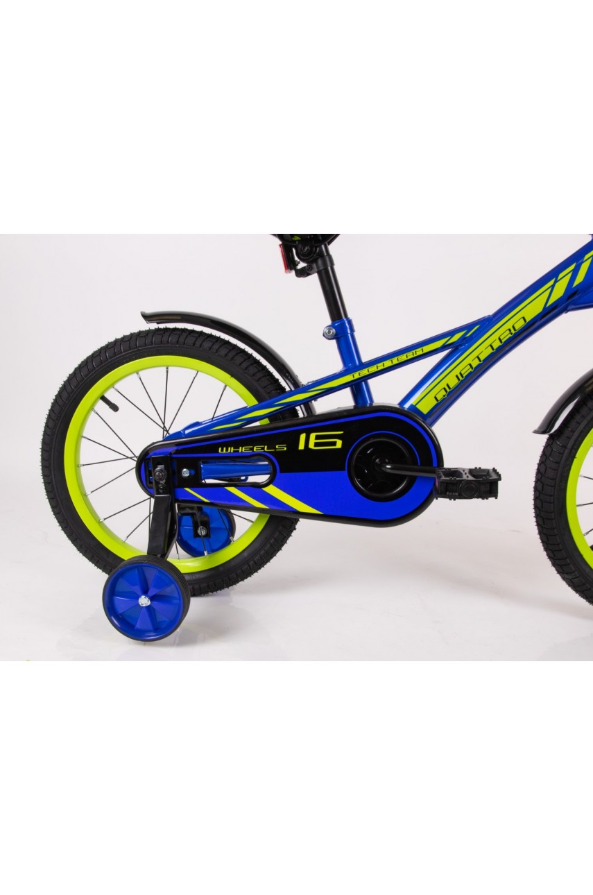 Детский велосипед TECH TEAM QUATTRO 12' синий (сталь) 2023 NN010235
