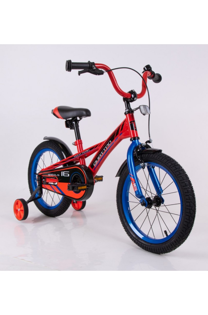 Детский велосипед TECH TEAM QUATTRO красный 14 ' NN002663