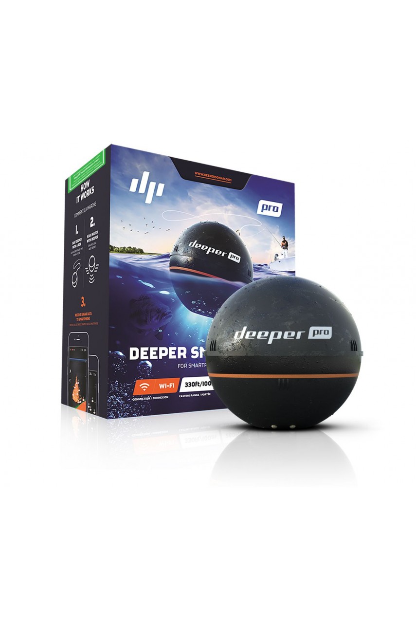 Эхолот Deeper Smart Sonar PRO с Wi-Fi беспроводной двухлучевой модель DP1H20S10 от Deeper