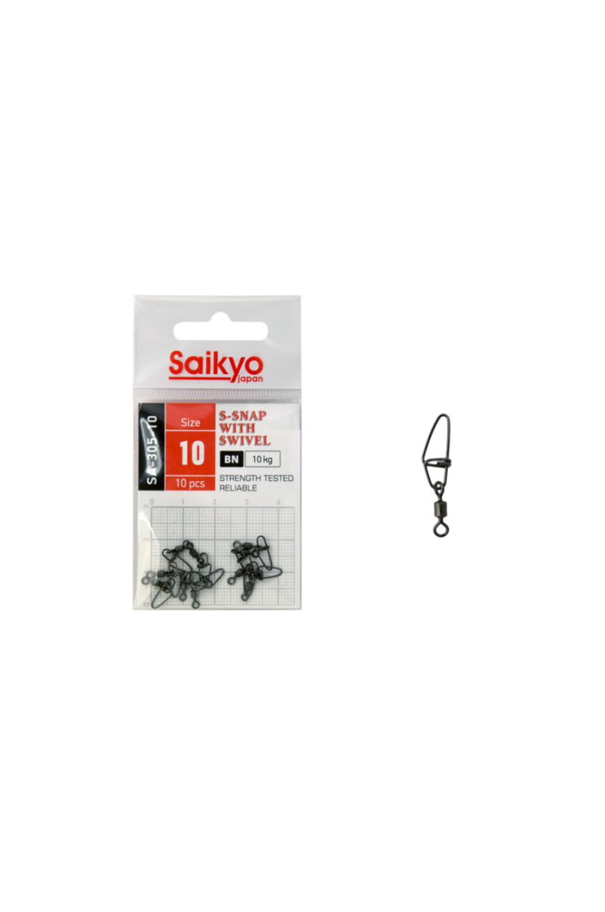 Вертлюг с застежкой Saikyo SA-305-10 - 10 шт