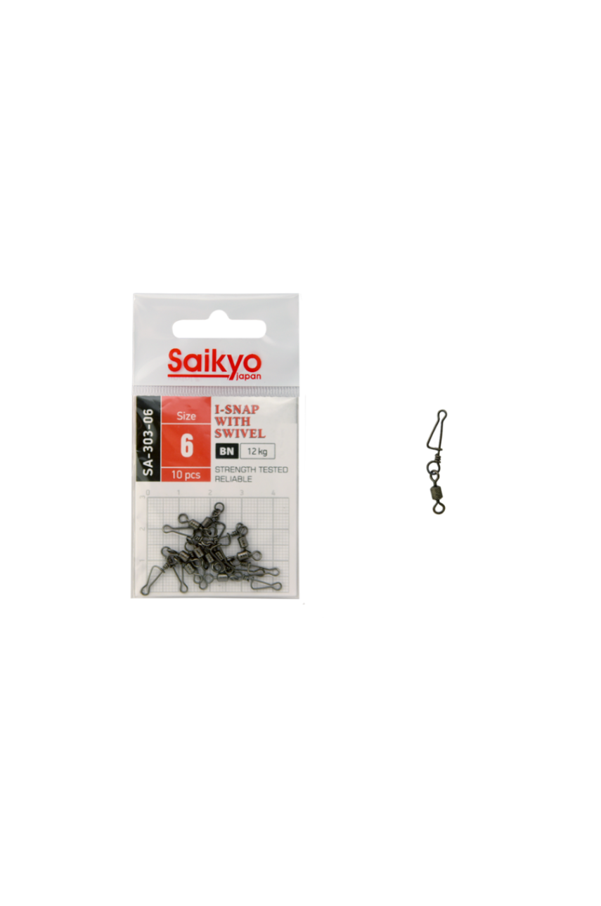 Вертлюг с застежкой Saikyo SA-303-06 - 10 шт