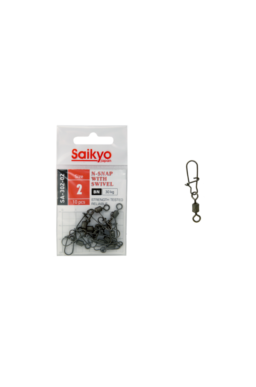 Вертлюг с застежкой Saikyo SA-302-02 - 10 шт Вертлюг с застежкой Saikyo SA-302-02 - 10 шт