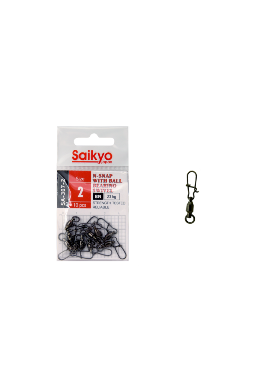 Вертлюг с застежкой Saikyo SA-307-2 - 10 шт Вертлюг с застежкой Saikyo SA-307-2 - 10 шт