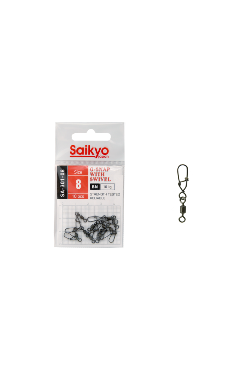 Вертлюг с застежкой Saikyo SA-301-08 - 10 шт Вертлюг с застежкой Saikyo SA-301-08 - 10 шт