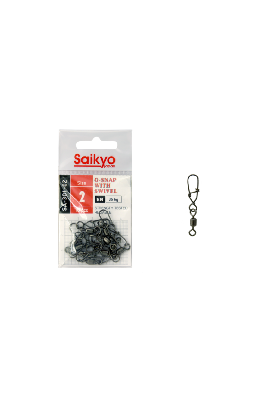 Вертлюг с застежкой Saikyo SA-301-02 - 10 шт Вертлюг с застежкой Saikyo SA-301-02 - 10 шт