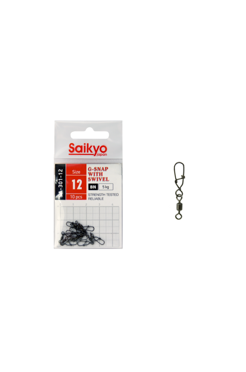 Вертлюг с застежкой Saikyo SA-301-12 - 10 шт Вертлюг с застежкой Saikyo SA-301-12 - 10 шт