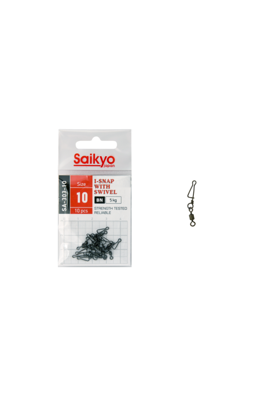 Вертлюг с застежкой Saikyo SA-303-10 - 10 шт Вертлюг с застежкой Saikyo SA-303-10 - 10 шт