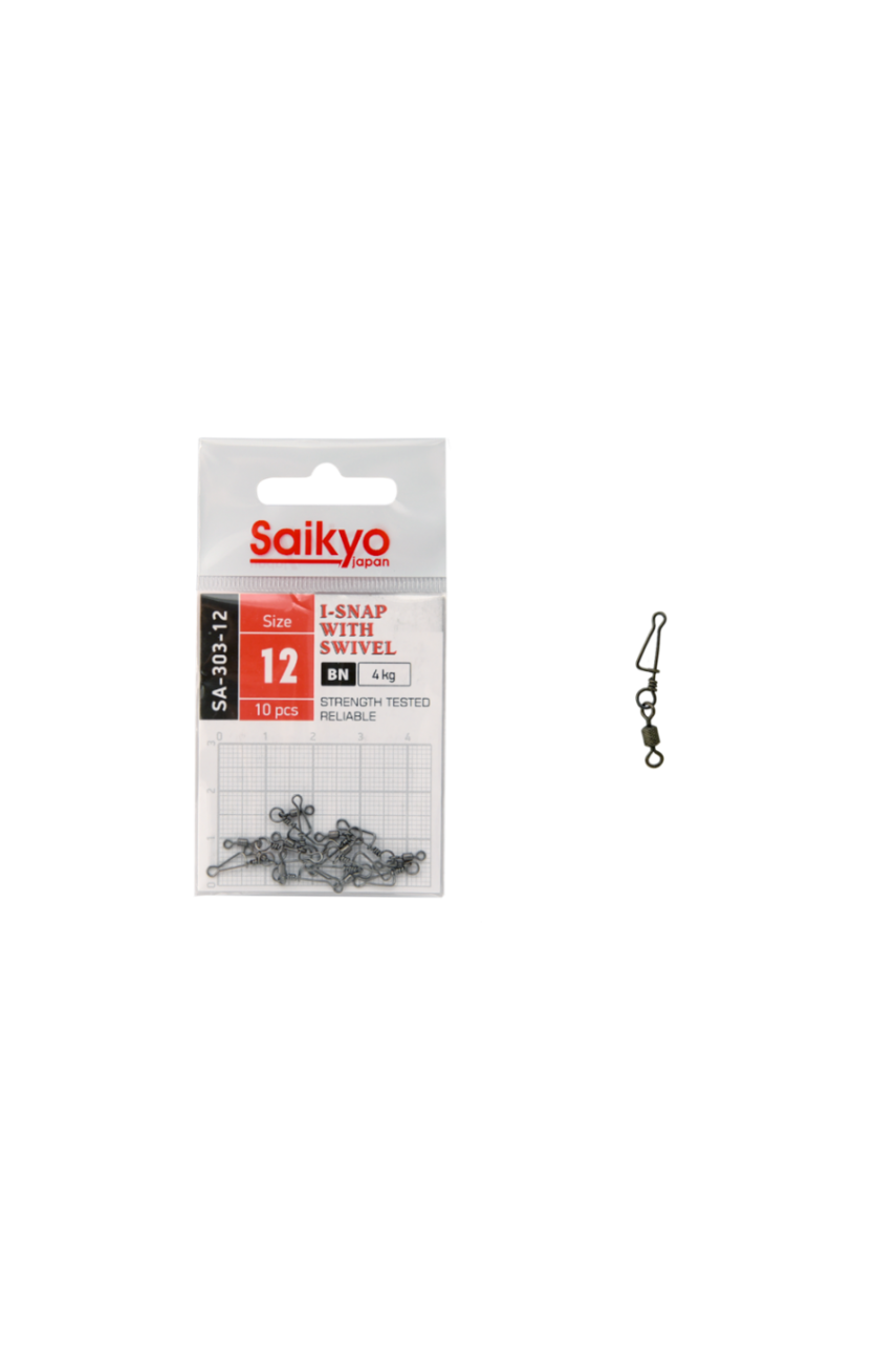 Вертлюг с застежкой Saikyo SA-303-12 - 10 шт Вертлюг с застежкой Saikyo SA-303-12 - 10 шт