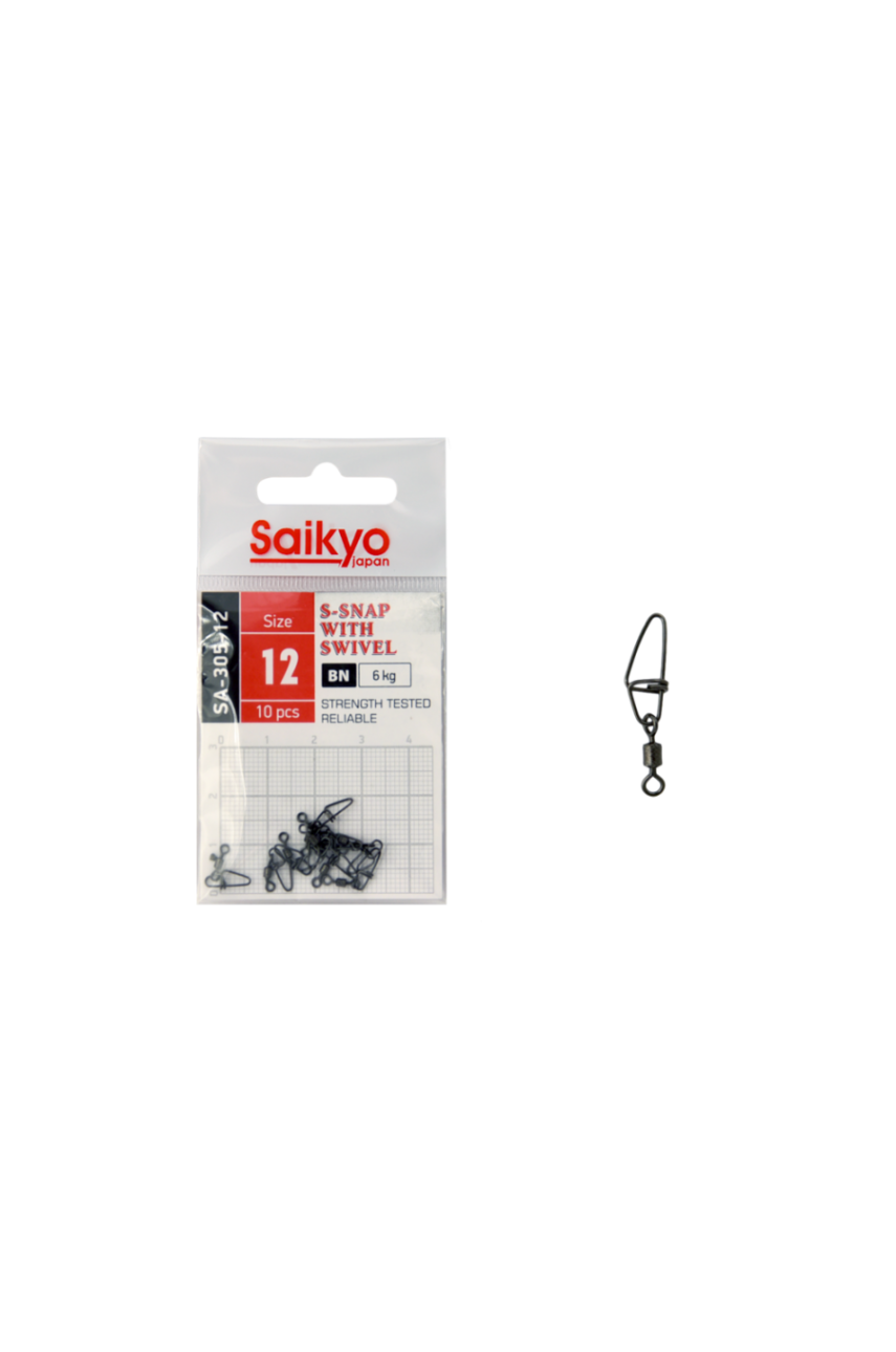 Вертлюг с застежкой Saikyo SA-305-12 - 10 шт Вертлюг с застежкой Saikyo SA-305-12 - 10 шт