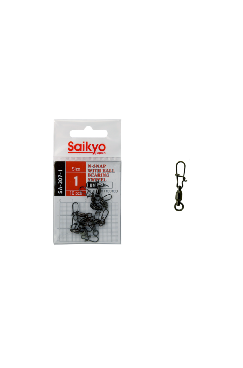Вертлюг с застежкой Saikyo SA-307-1 - 10 шт