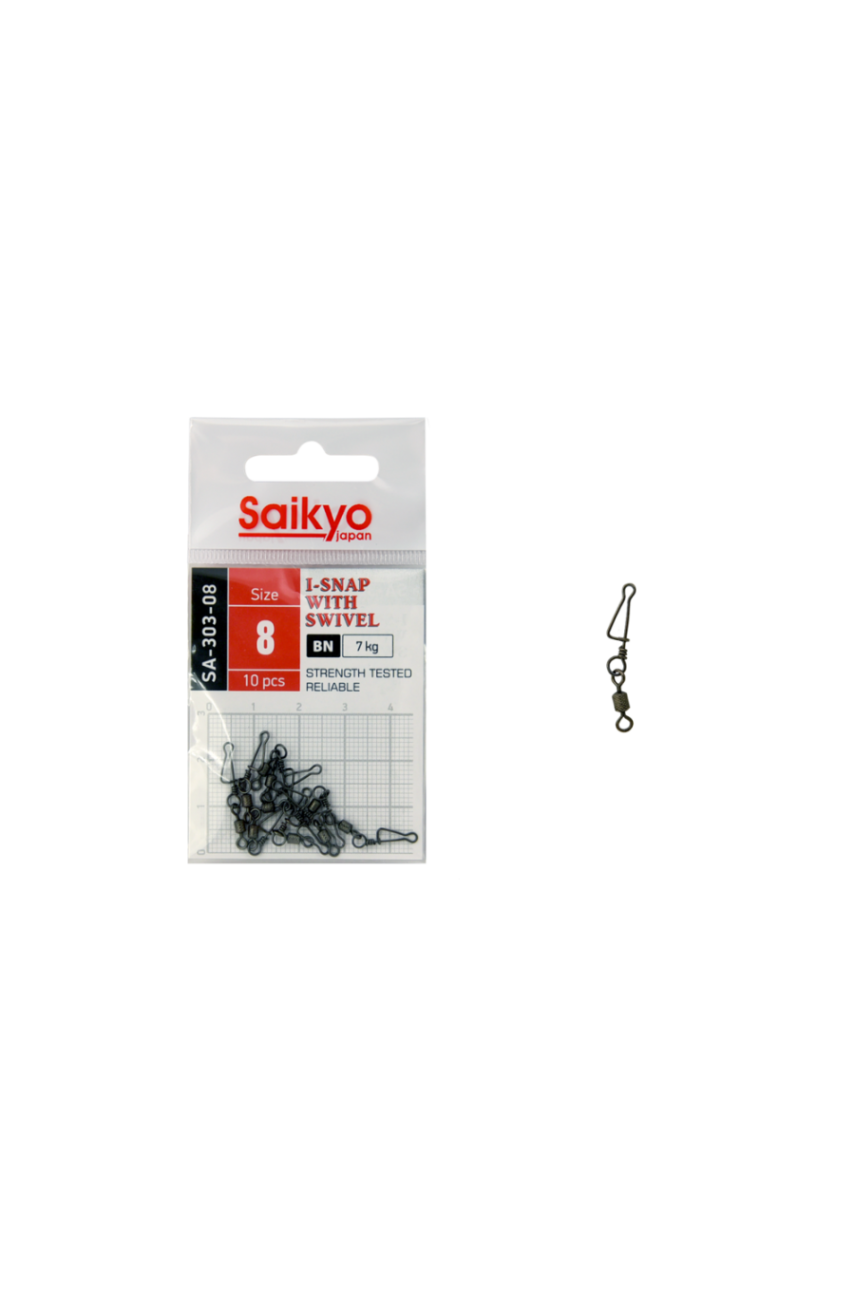 Вертлюг с застежкой Saikyo SA-303-08 - 10 шт Вертлюг с застежкой Saikyo SA-303-08 - 10 шт