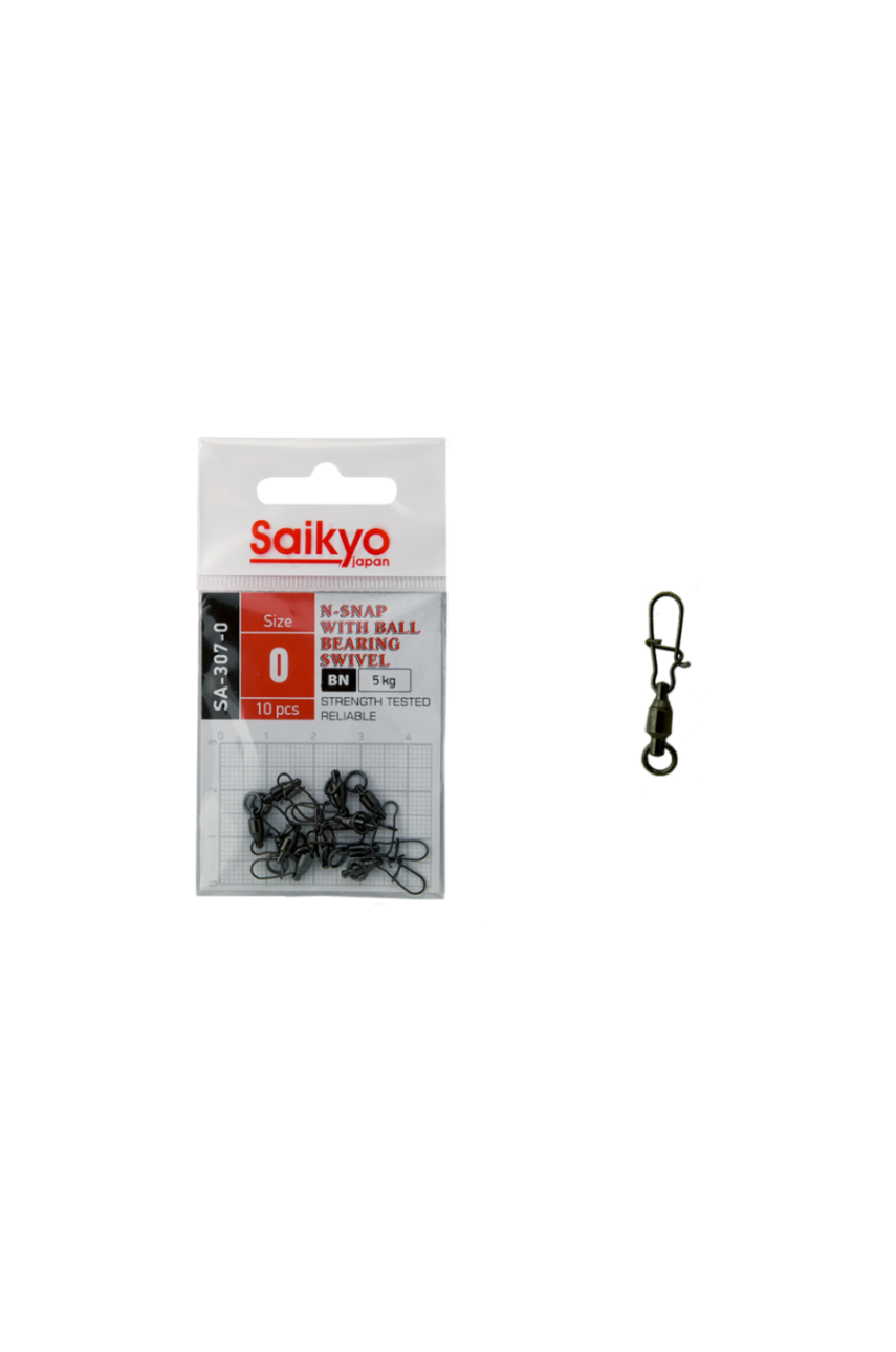 Вертлюг с застежкой Saikyo SA-307-0 - 10 шт Вертлюг с застежкой Saikyo SA-307-0 - 10 шт