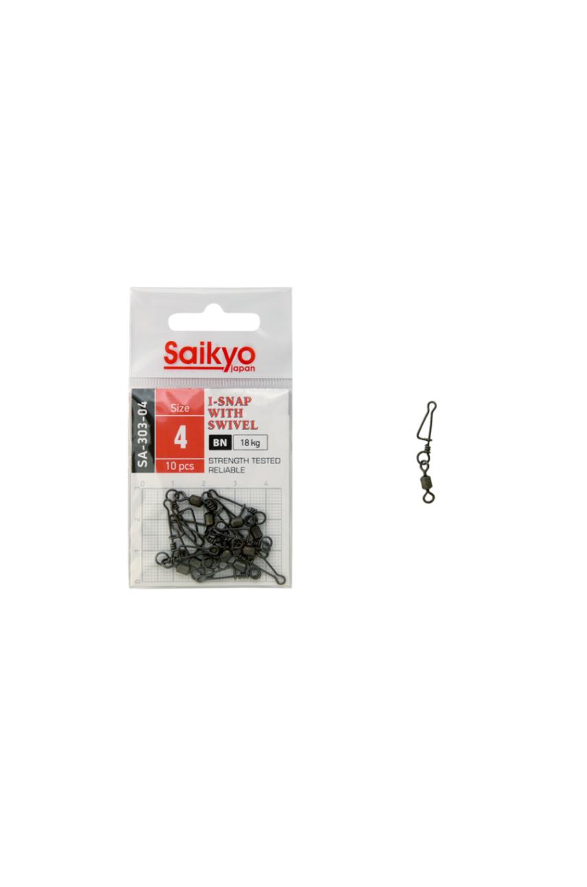 Вертлюг с застежкой Saikyo SA-303-04 - 10 шт