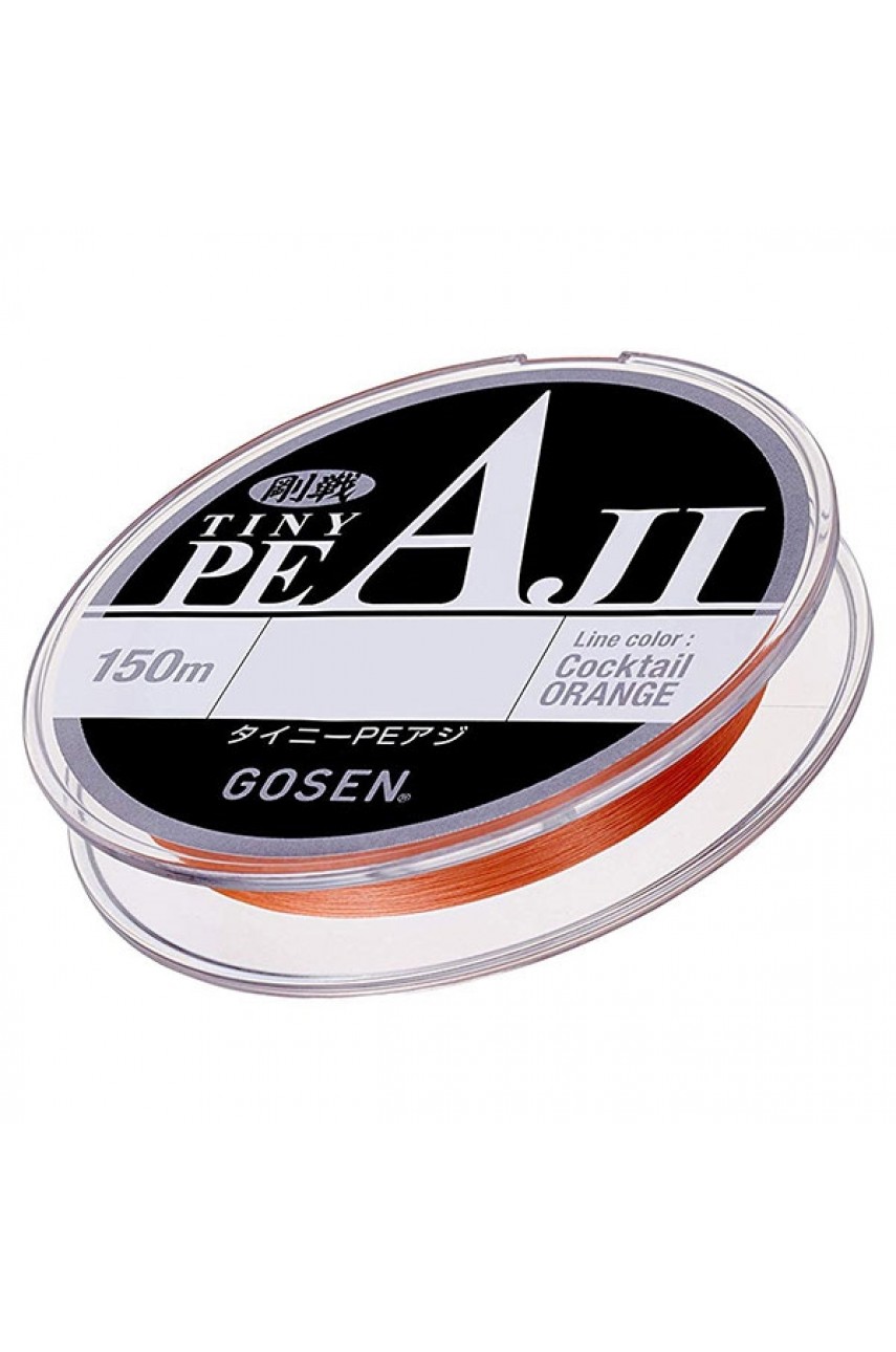 Шнур Gosen Tiny PE AJI 150м Orange #0.3(8lb) 3,6кг модель GL00303 от Gosen