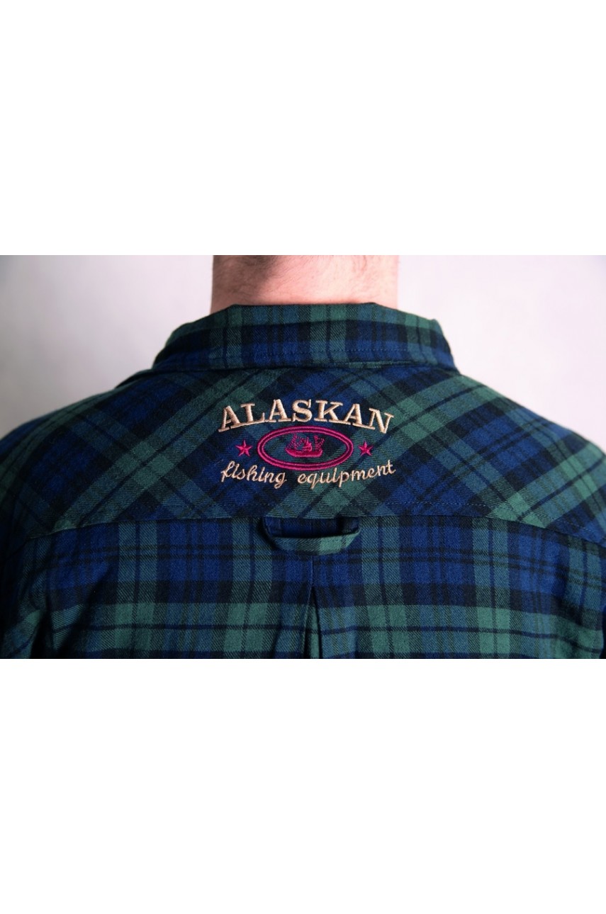 Рубашка с меховой подкладкой синяя клетка L модель AFSBLCL от Alaskan