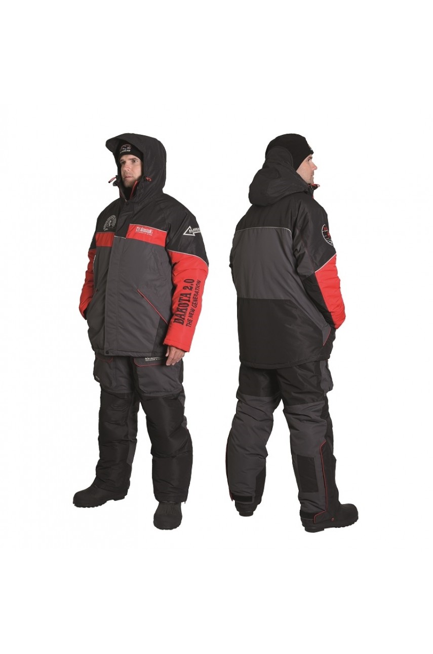 Костюм зимний Alaskan Dakota 2.0 красный/серый/черный 2XL (куртка+полукомбинезон)