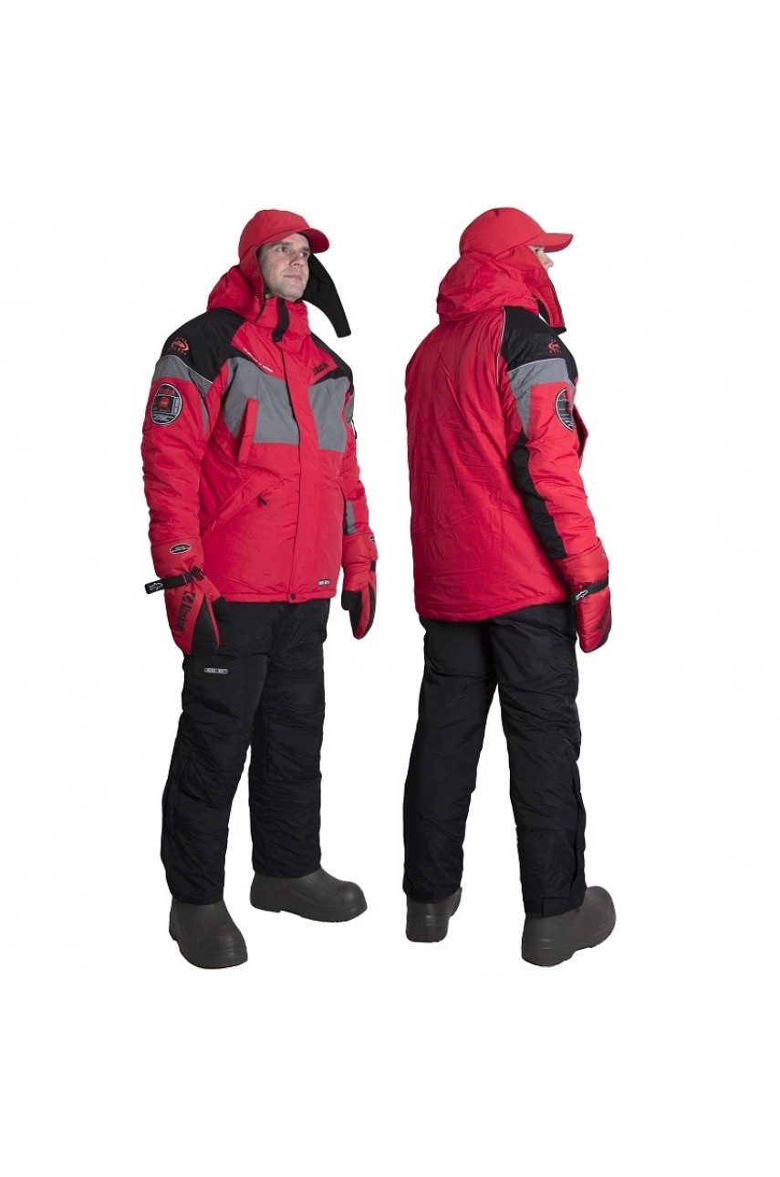 Костюм зимний Alaskan Dakota красный/серый/черный S (куртка+полукомбинезон)