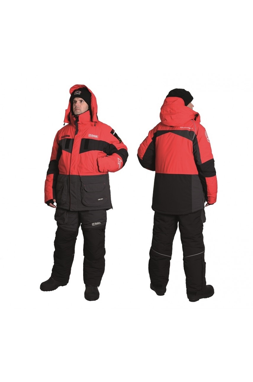 Костюм зимний Alaskan New Polar 2.0 красный/серый/черный L (куртка+полукомбинезон)