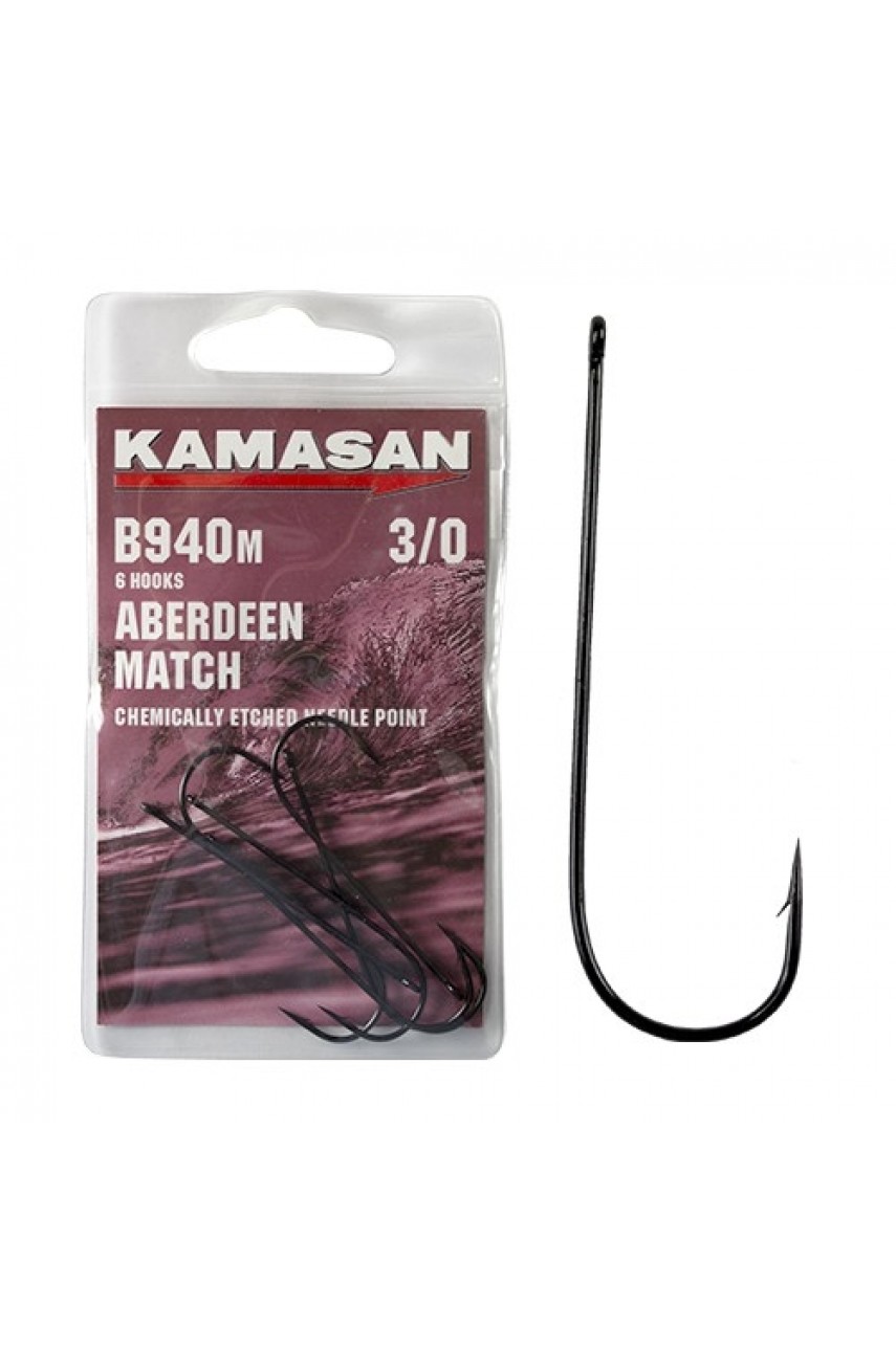 Крючки Kamasan B940M-1/0 Aberdeen Match (7шт) модель HSB940M10P от Kamasan