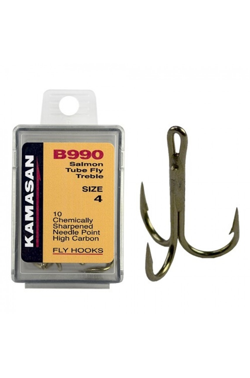 Крючки Kamasan B990-10 Salmon Tube Fly Trebles, тройник (10шт)