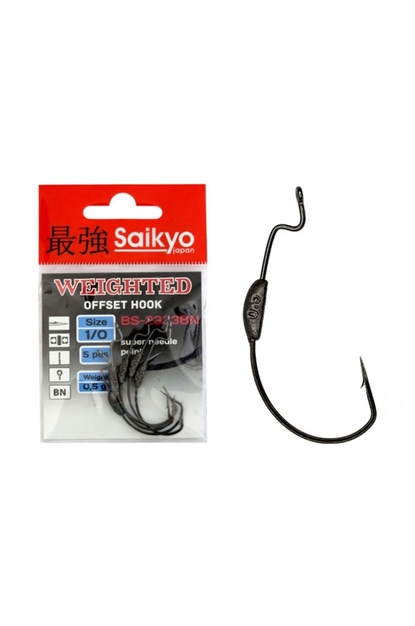 Крючки Saikyo BS-2333 Weighted BN №1/0 (5 шт)