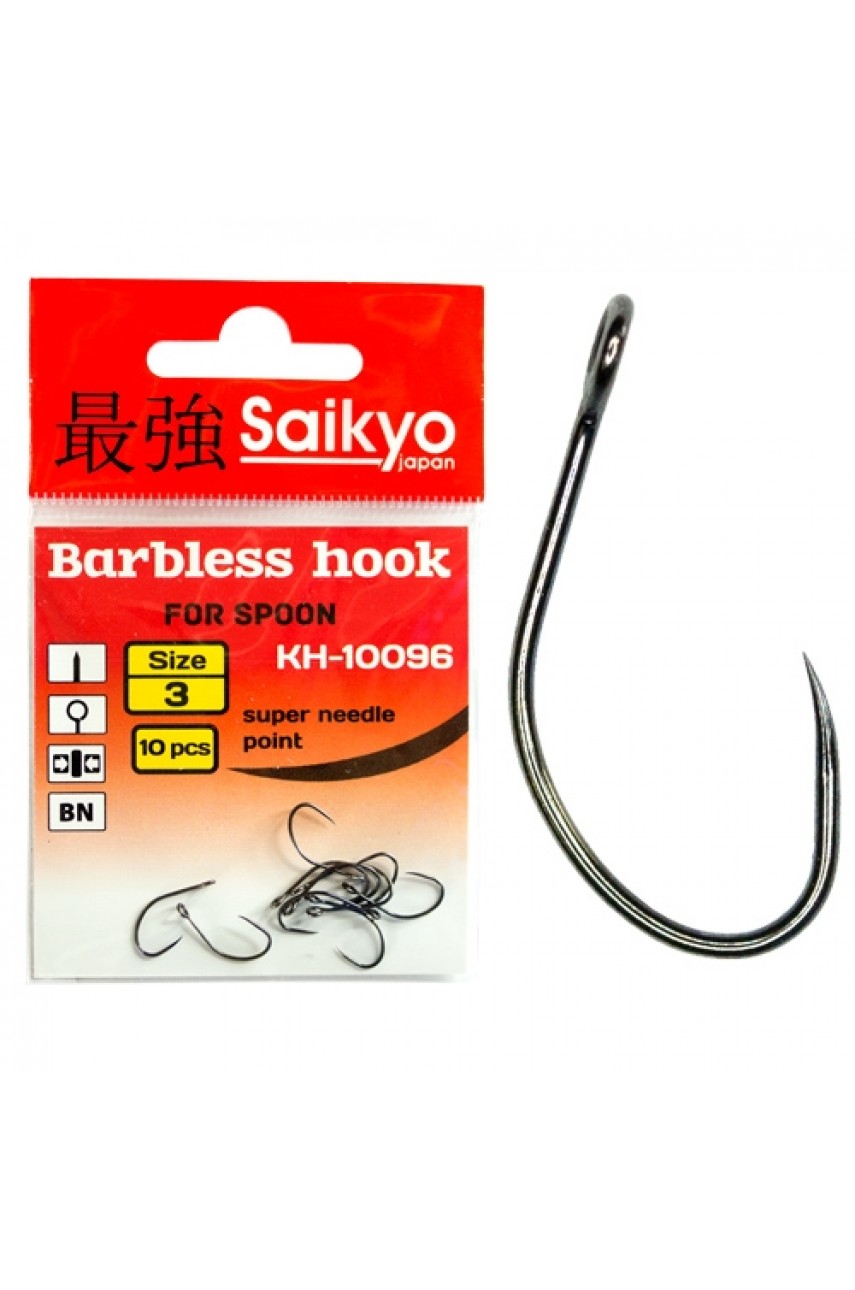 Крючки Saikyo KH-10096 Barbless BN №3 (10 шт) модель KH-10096BN3-10 от Saikyo