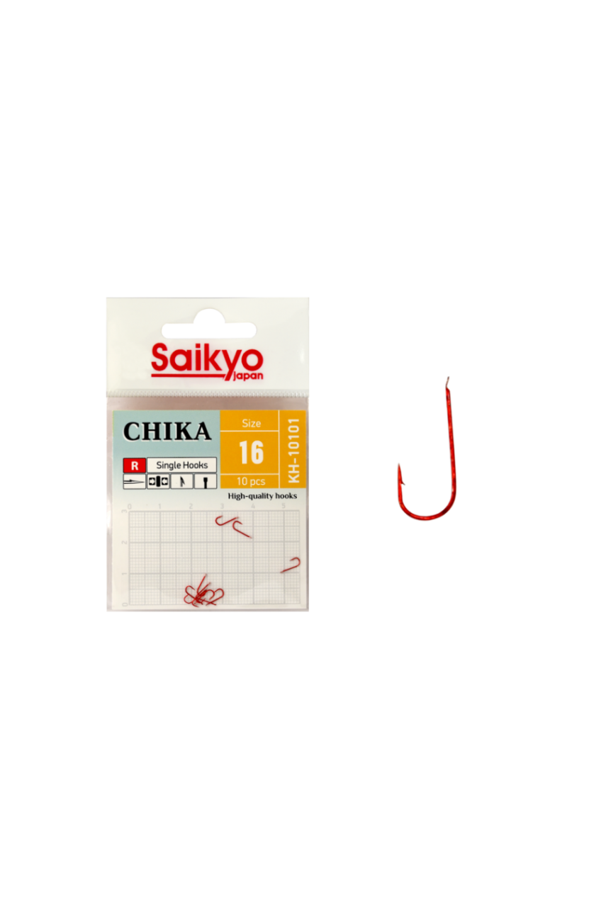 Крючки Saikyo KH-10101 R CHIKA №16 (10 шт.) модель KH-10101R16-10 от Saikyo
