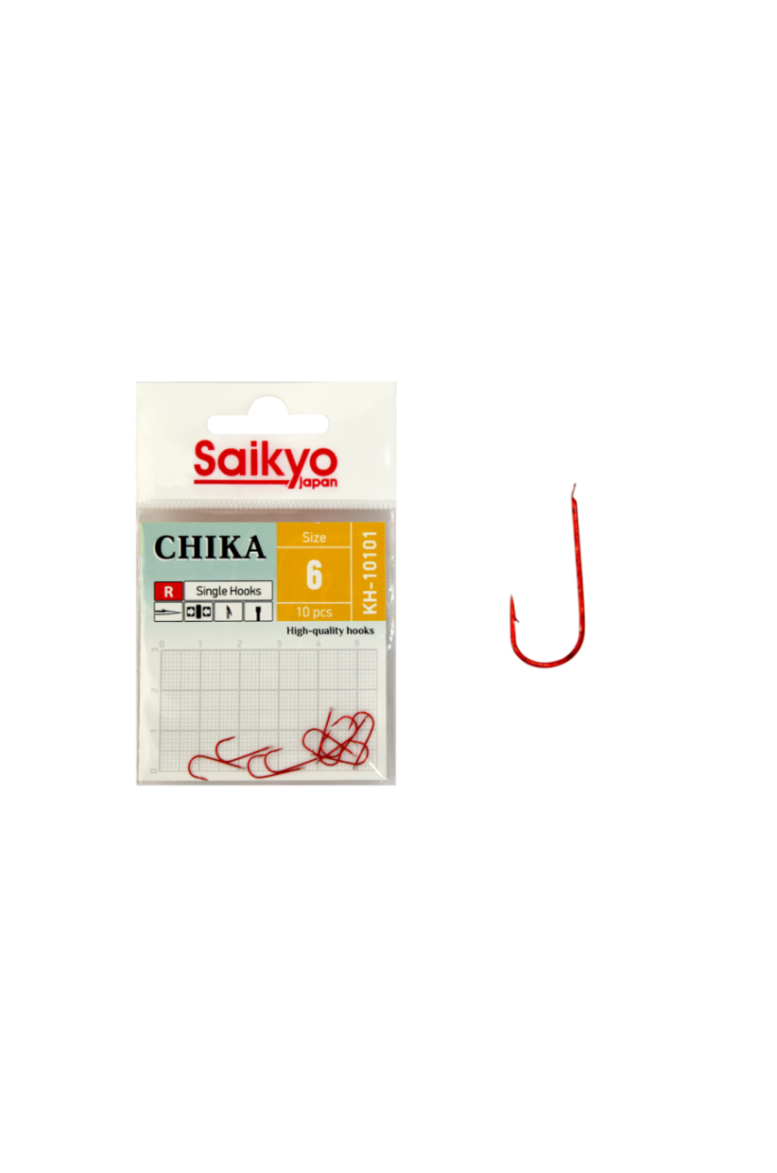 Крючки Saikyo KH-10101 R CHIKA №6 (10 шт.) модель KH-10101R6-10 от Saikyo