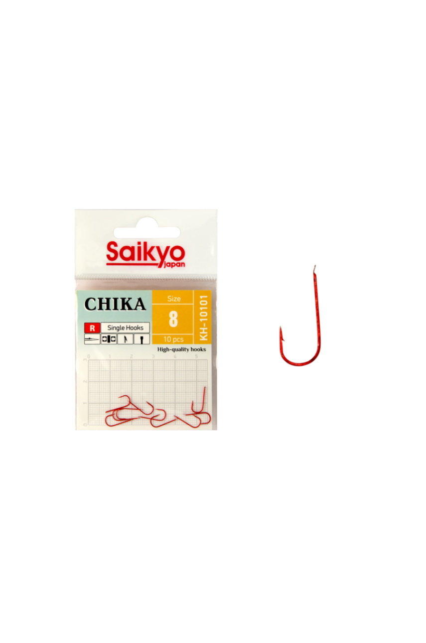Крючки Saikyo KH-10101 R CHIKA №8 (10 шт.) модель KH-10101R8-10 от Saikyo