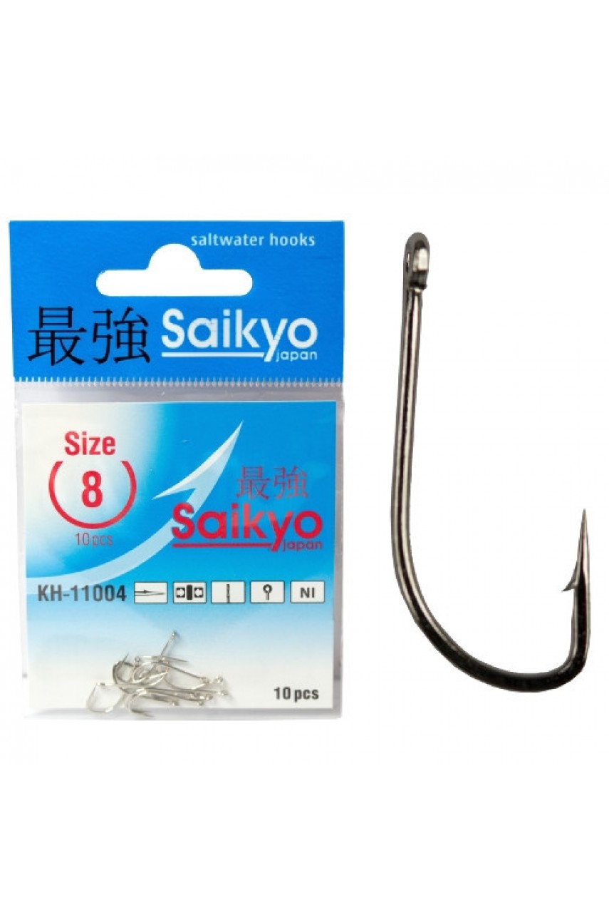 Крючки Saikyo KH-11004 Crystal Ni  №6 (10шт) модель KH-11004NI6-10 от Saikyo
