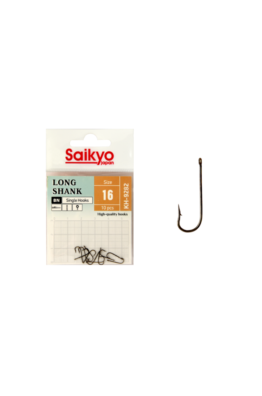 Крючки Saikyo KH-9282 BN LONG SHANK №16 (10 шт.)
