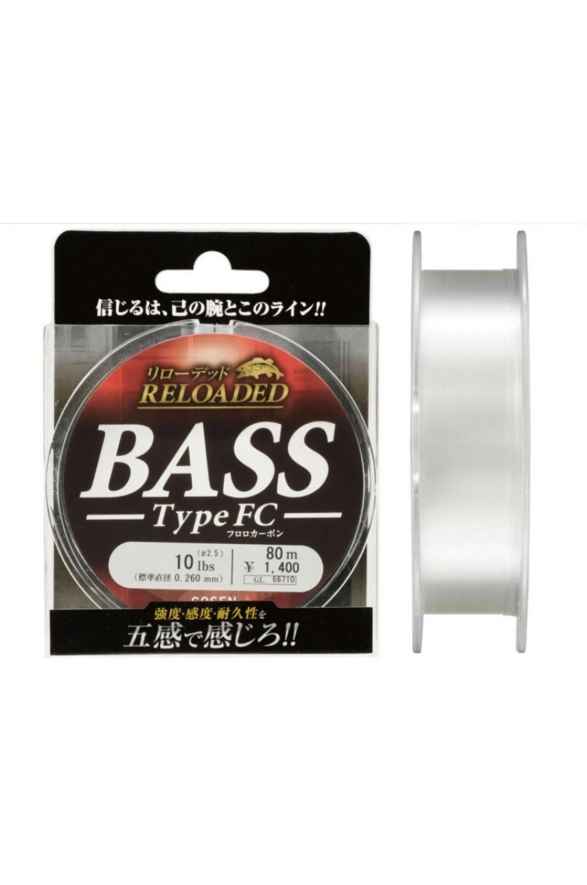 Леска Gosen Fluorocarbon Reloaded Bass FC10 lb (2,5) 0,26 mm модель GL66710 от Gosen