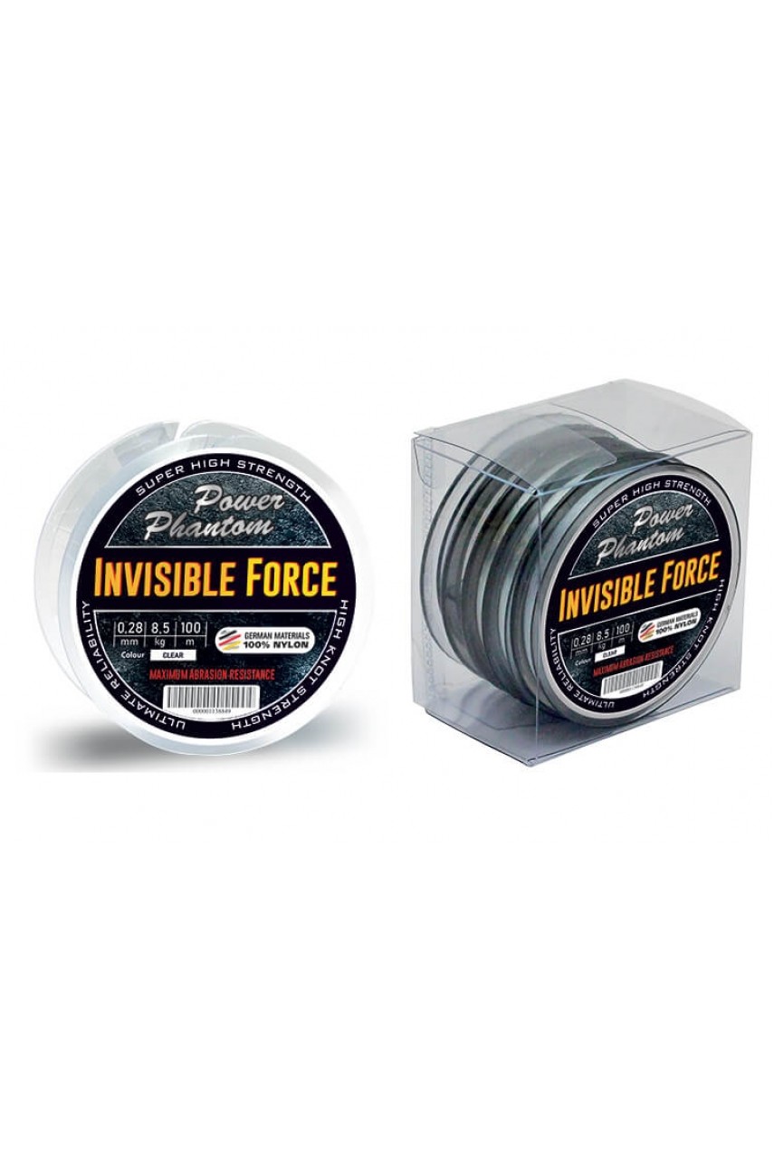 Леска Power Phantom Invisible Force CLEAR 0,14mm, 2,6kg 100m