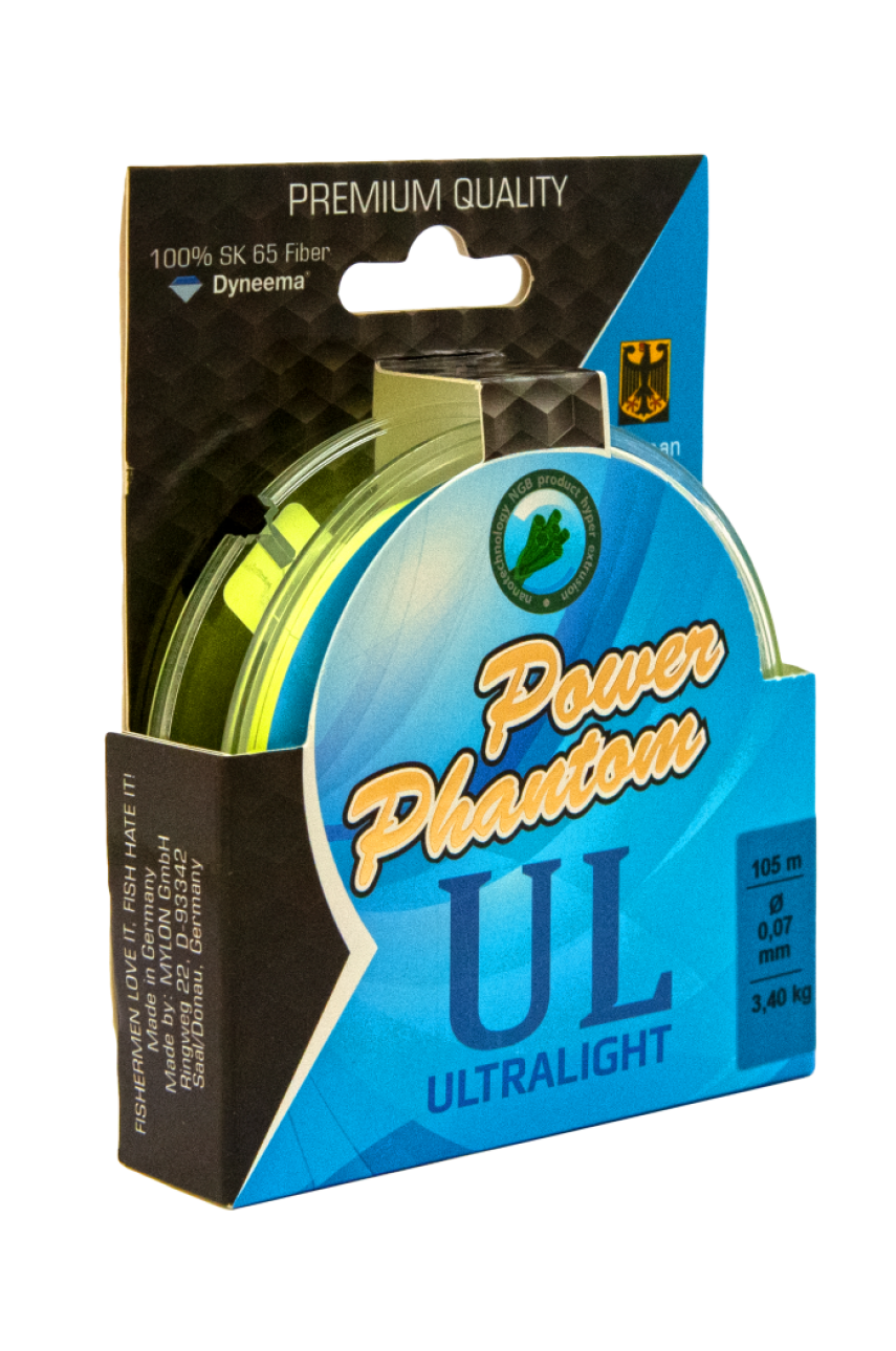 Шнур Power Phantom 6x, UltraLight, 105м, зеленый, 0,07мм, 3,4кг