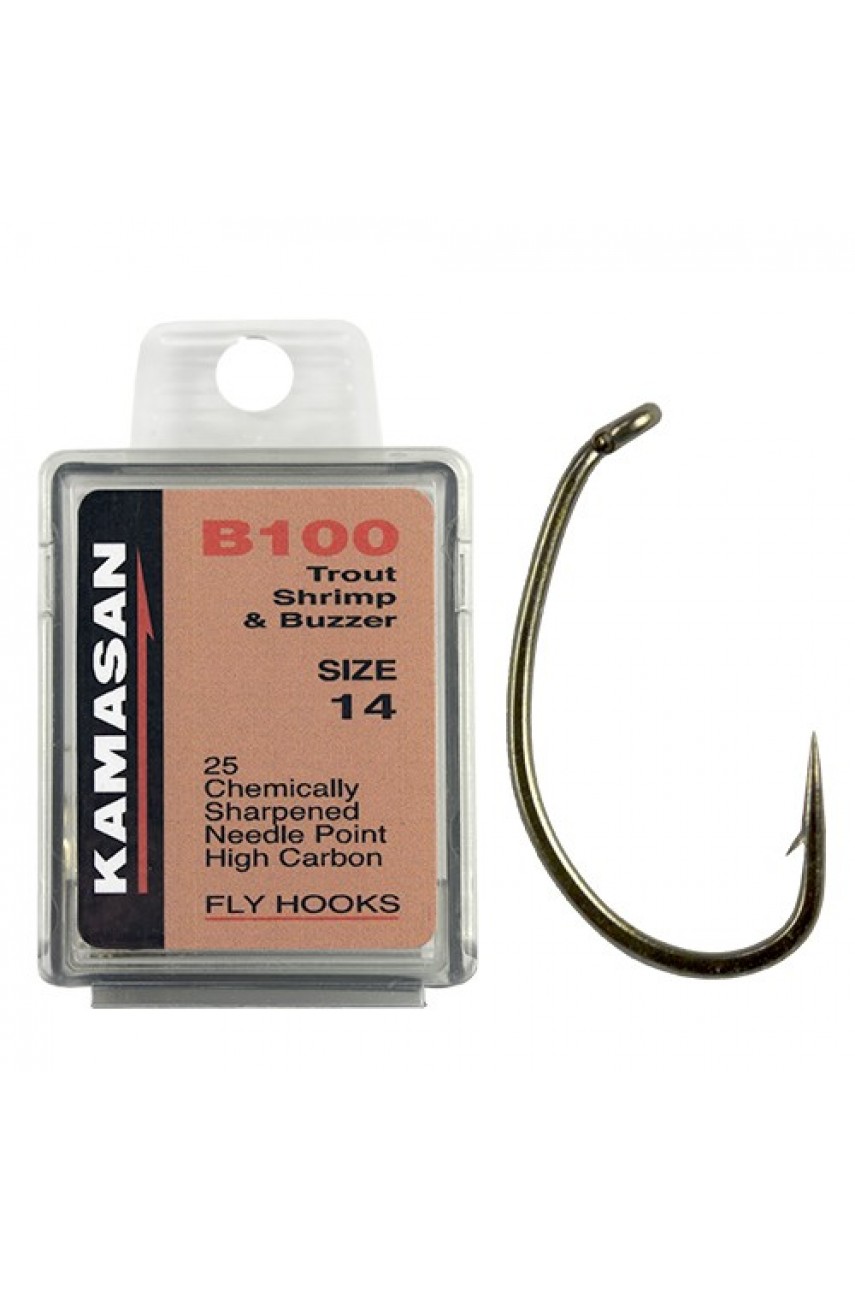 Крючки Kamasan B100-14 Trout Shrimp & Buzzer (25шт)
