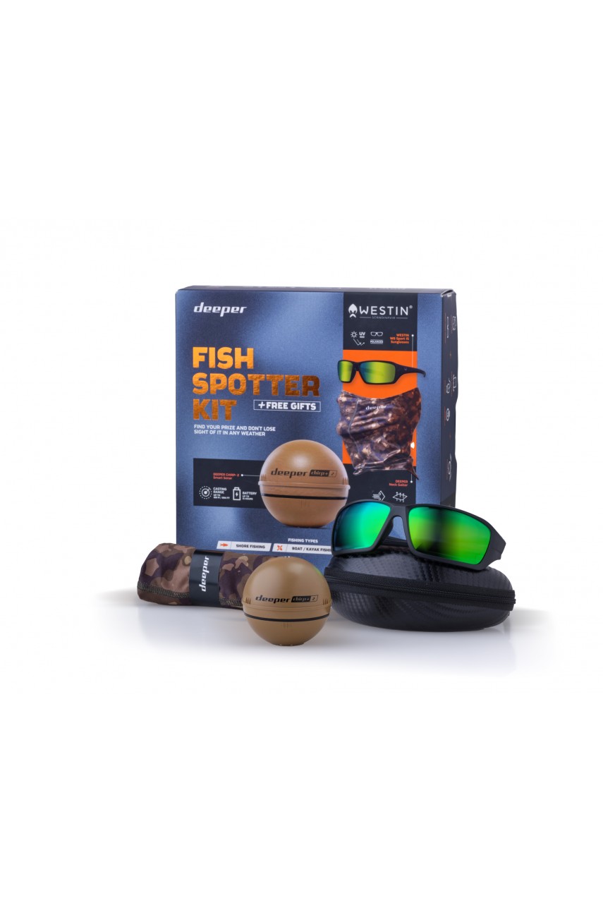 Подарочный набор Deeper Fish Spotter Kit (Эхолот CHIRP+2, очки Westin W6 Sport 15, бафф Deeper) модель DP4H10S10plus от Deeper