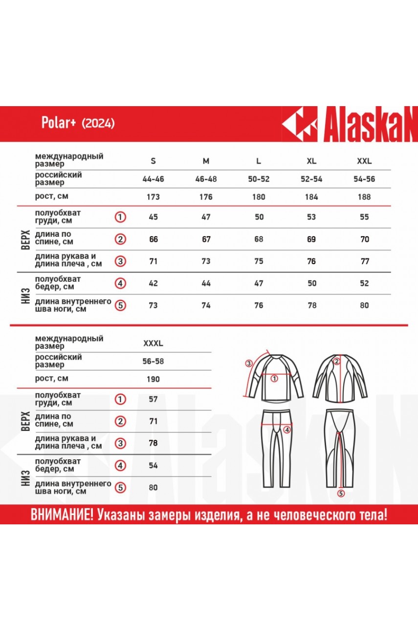 Термобелье Alaskan Polar +, 2XL модель AUPPC2XL от Alaskan