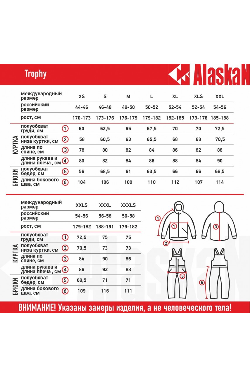 Костюм зимний Alaskan Trophy M красный/черный Костюм зимний Alaskan Trophy M красный/черный