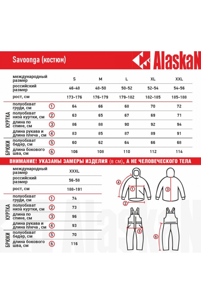 Костюм зимний Alaskan Savoonga XL серый/черный модель AWSSGBXL от Alaskan