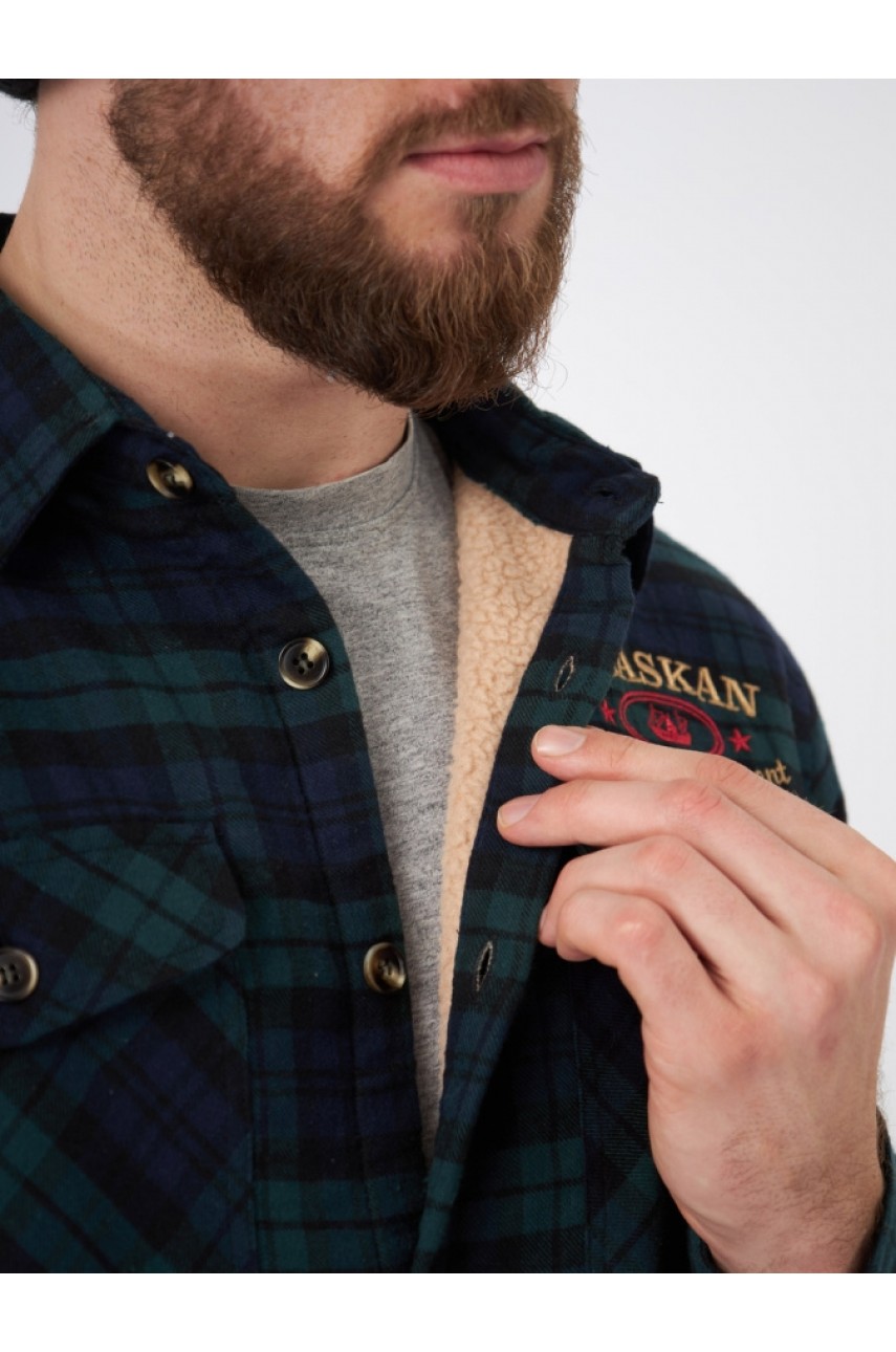 Рубашка с меховой подкладкой синяя клетка XXXL модель AFSBLCXXXL от Alaskan