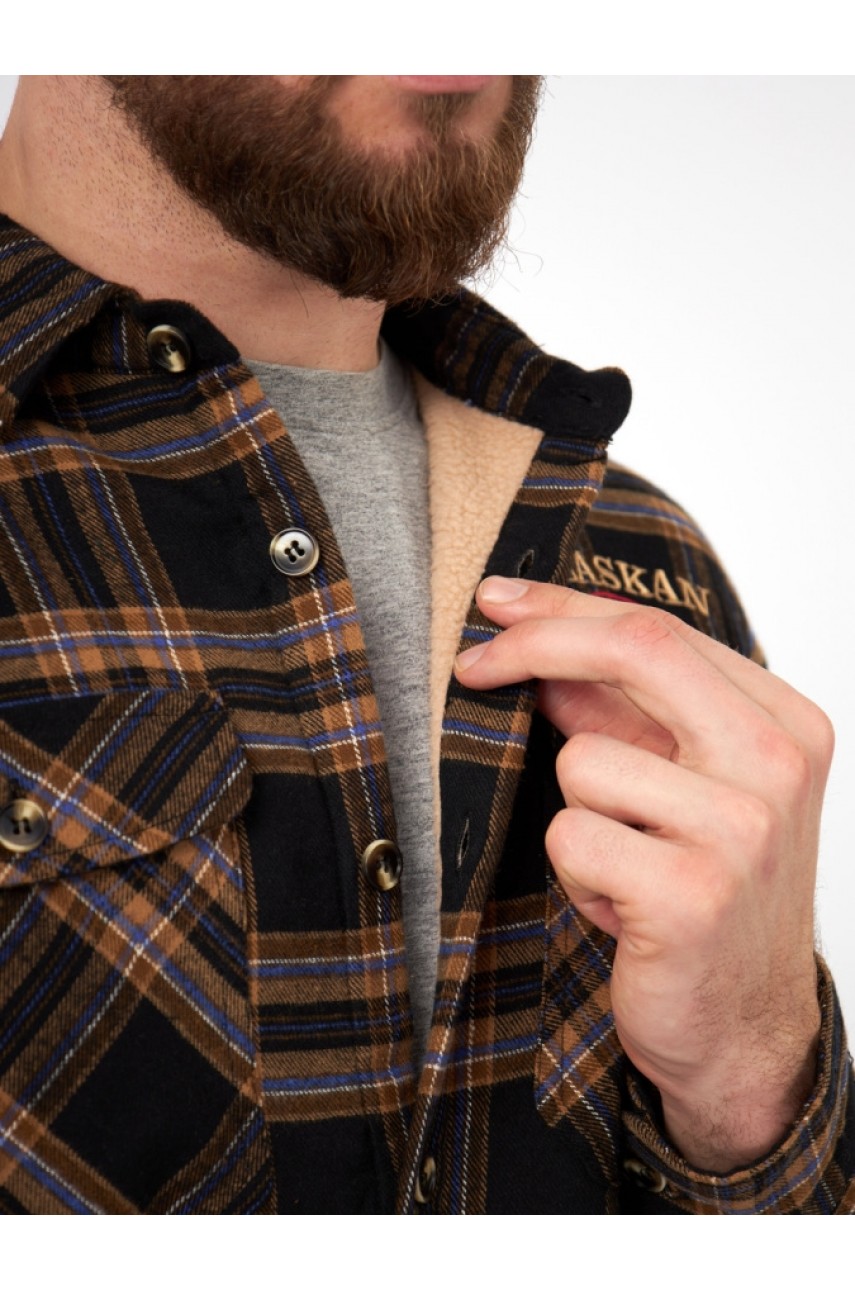 Рубашка с меховой подкладкой коричневая клетка XXXL модель AFSBRCXXXL от Alaskan