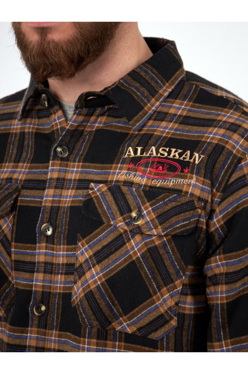 Рубашка с меховой подкладкой коричневая клетка XXXL модель AFSBRCXXXL от Alaskan