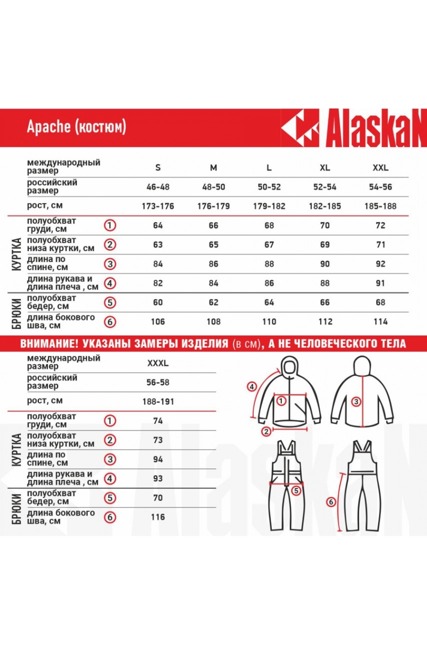Костюм зимний Alaskan APACHE синий/бордовый 3XL (куртка+полукомбинезон)
